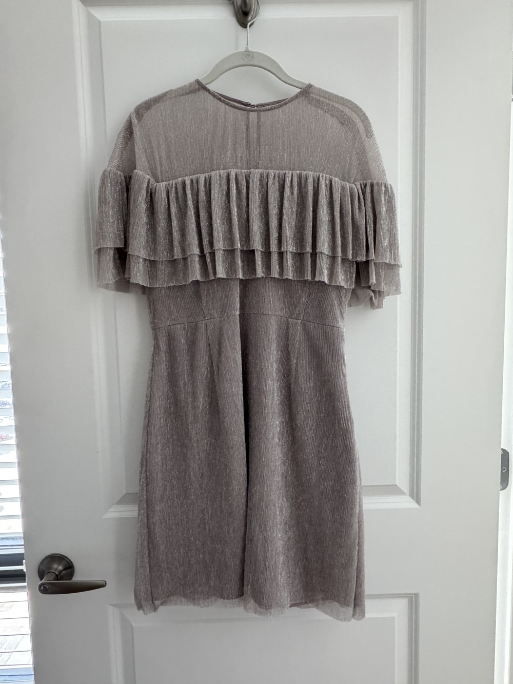 Gianni Bini Nicole Shimmer Tiered Ruffle Mini Dress
